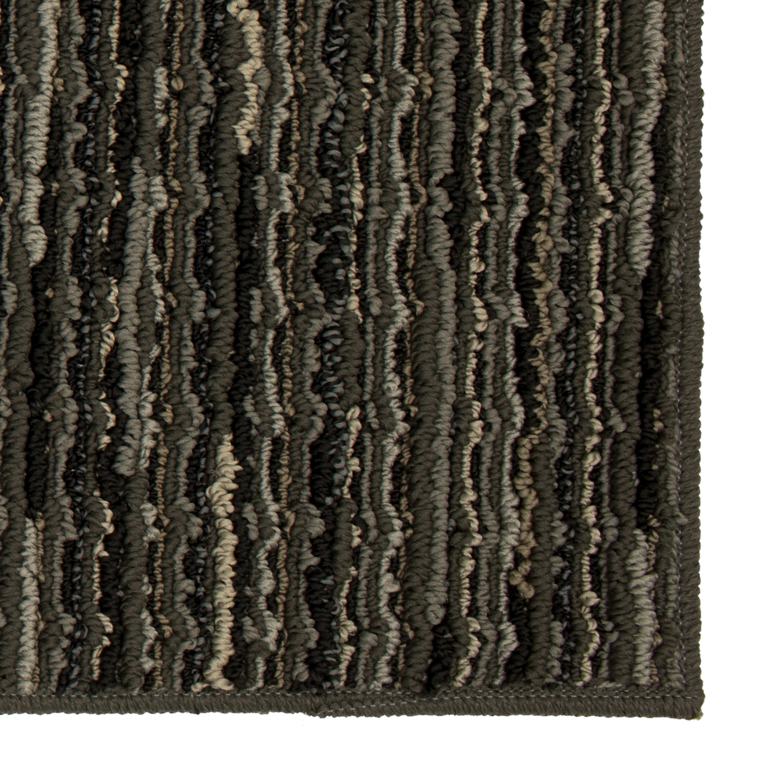 34 x 20 Vintage Striped Kitchen Rug Black/Brown - Threshold™