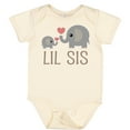 thumbnail image 3 of Inktastic Little Sister Elephant Girls Baby Bodysuit, 3 of 5