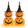 thumbnail image 7 of Zimtown 2Pcs 3 FT Halloween Outdoor Decor Halloween Pumpkins Lighted Pumpkins Halloween Yard Decoration for Party, 7 of 7