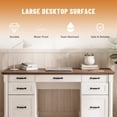 thumbnail image 2 of EDX Wood Computer Writing Desk Farmhouse Executive Desk, Rustic Office Desk with Charging Station and Keyboard Tray,Home Workstations with File Drawer, Storage Cabinet, White, 2 of 9