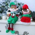 thumbnail image 5 of 48cm Christmas Red Elf Snowman Doll Long Legs Standing Plush Toy Figures Decoration Ornaments Home Decor New Year Gift 2022, 5 of 5