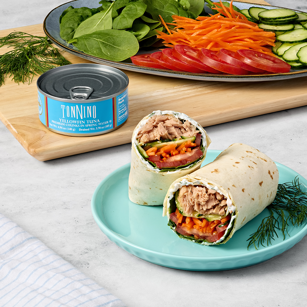 (6 pack) Tonnino Premium Yellowfin Tuna Chunks in Spring Water, 4.94 oz, Can, Wild Caught