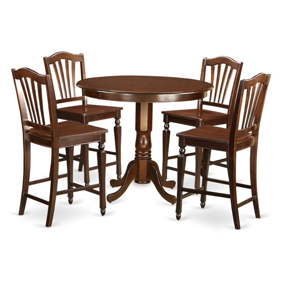 East West Furniture Trenton 5 Piece High Splat Dining Table Set