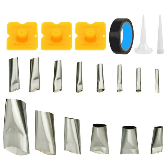 WHAMVOX  20 Pcs/Set Stainless Steel Nozzle Calking Tool Caulk Tip Caulking