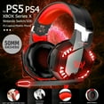 thumbnail image 3 of Gaming Headset, Stereo Bass Surround Headset LED 3.5mm Headphone For PS4 Xbox One Nintendo Switch PC PS3 Mac, Noise Cancelling Mic LED Light, Designed Technically for Gamer, 3 of 9