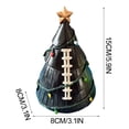 thumbnail image 6 of Vibrant Sports Ball Christmas Tree Decor, Mini Rugby Shaped Xmas Tree with Colorful String Lights Figurine Decoration, Cute Holiday Decor for Dad Sports Lovers Home Office Man Cave Party Tabletop, 6 of 6