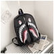 thumbnail image 1 of DB9I Bape Tiburón Mochila Escolar Trend Personalizado Graffiti Estudiante Bolsa De Deporte, 1 of 4
