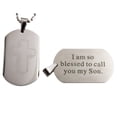 thumbnail image 4 of Stainless Steel Cross Pendant Dog Tag for Son, 4 of 4
