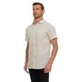 thumbnail image 6 of Canada Weather Gear Men’s Seersucker Button-Down Shirt – Short Sleeve Solid Textured Short Sleeve Shirt with Chest Pocket, 6 of 11