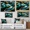 thumbnail image 5 of Designart "Amazonite Stone in Green Emerald" Oversized Landscapes Framed Wall Art - Traditional Green Stone Geode Bedroom Framed Canvas Wall Art, 5 of 7