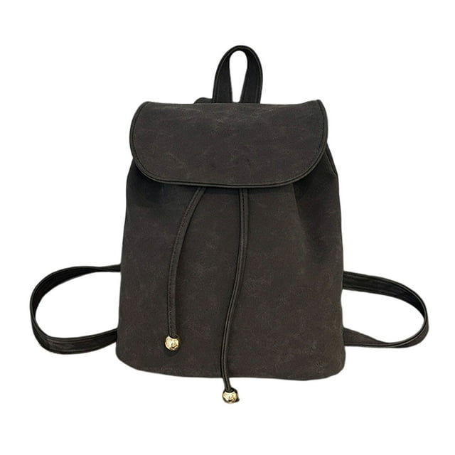 Stylish Drawstring Backpack for Women Compact Casual Daypack Lightweight Shoulder Bag