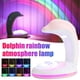 thumbnail image 2 of Noche Led Para Mesita De Noche, Lámpara De Proyección De Arcoíris De Delfín Ajustable Multicolor, Luz Nocturna De Ambiente Con Carga Usb matsuzay HA041231-01, 2 of 6