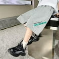 thumbnail image 4 of TEAJOPSUU Boys Summer Shorts Casual Sweat Shorts with Pockets Comfy Graphic Workout Shorts Pants for Kids 6-16Y Gray, 4 of 9