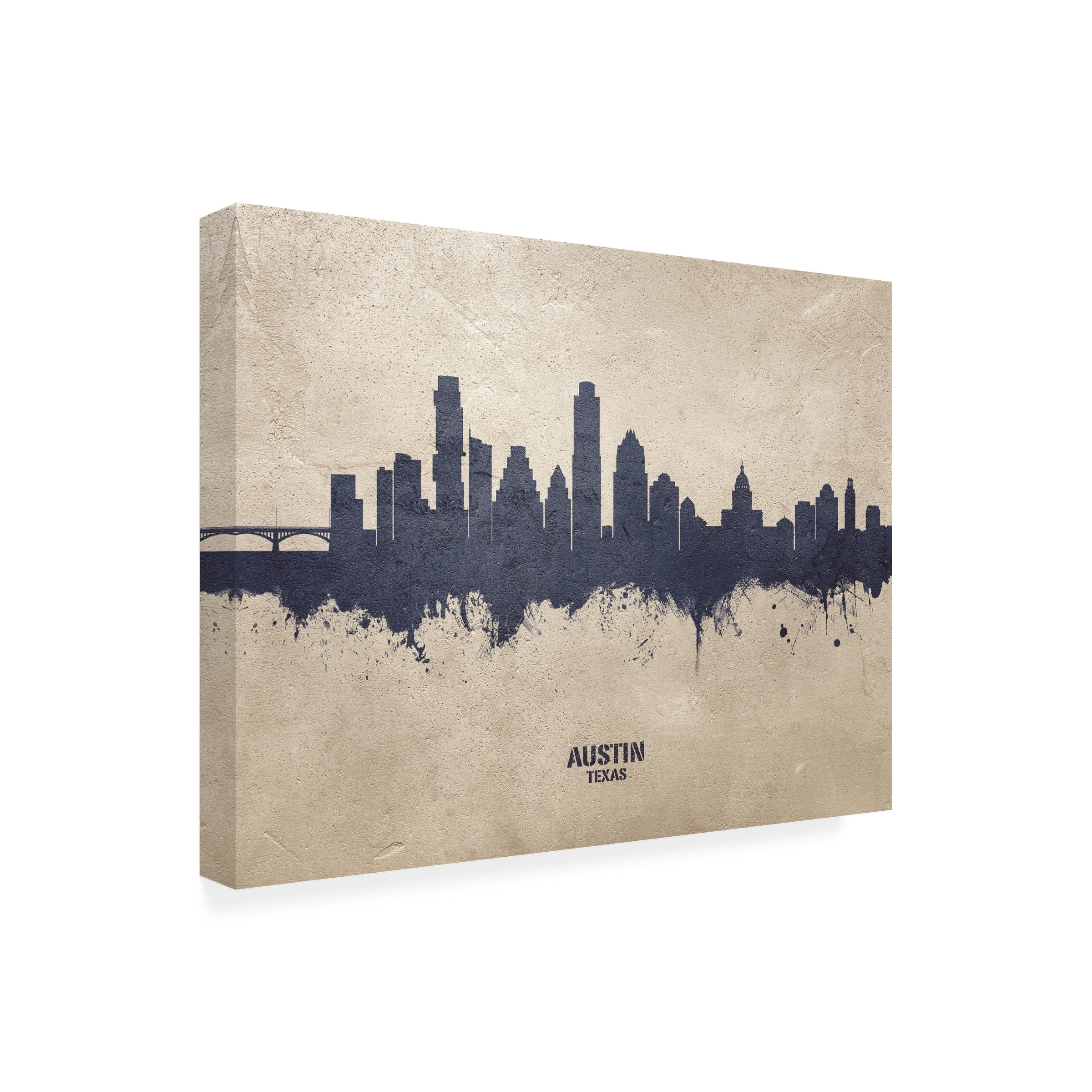 Michael Tompsett 'Austin Texas Skyline Concrete' Canvas Art