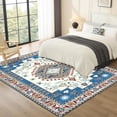 thumbnail image 5 of CHOSHOME Area Rug 8'x 10' Vintage Medallion Washable Area Rugs with Non-Slip Backing Soft Stain Resistant Non-Shedding Low-Pile Floor Carpet Mat for Living Room Bedroom Kitchen Home Office, 5 of 7