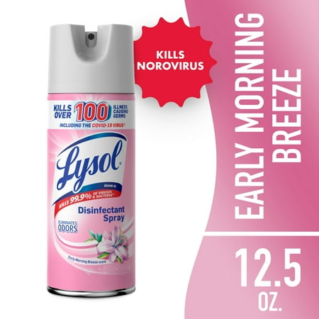 Lysol, Disinfectant Spray, New, Sanitizing/Antibacterial, Early Morning Breeze, 12.5 fl oz, Can