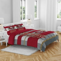 San Francisco 49ers Heathered Stripe 3-Piece Full/Queen Bed Set