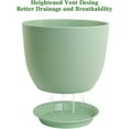 thumbnail image 4 of 2/10/9 Large Modern Plant Pots, Plastic Planters with Drainage Holes and Saucers for Indoor Outdoor Plants Flowers, Green, 4 of 14