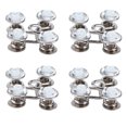 thumbnail image 3 of 16 Pcs Boutons Réutilisables Robustes Durables Design à Fente pour Carte Pratique Petit Bouton en Jean Blanc Strass, 3 of 14