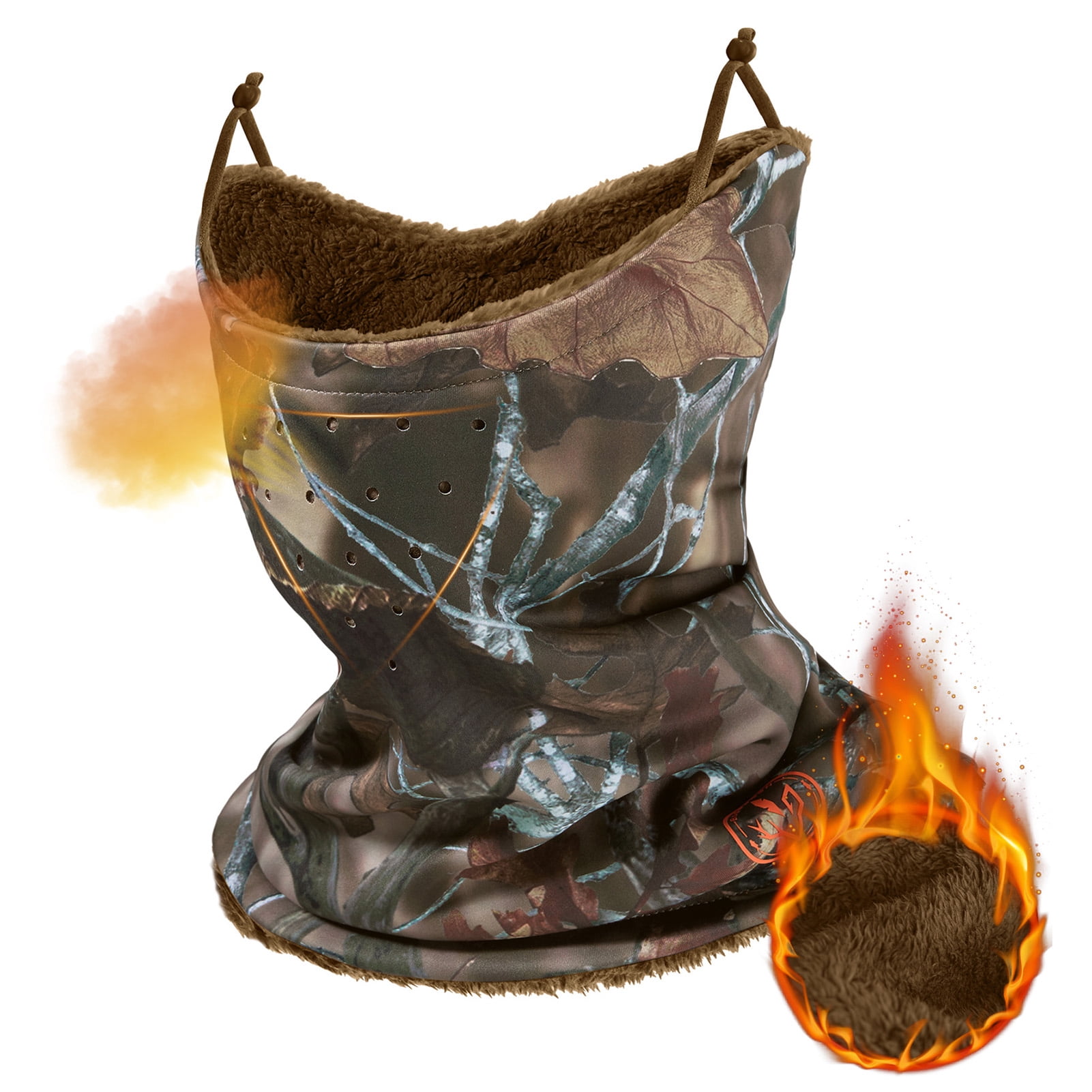 BASSDASH Unisex Winter Neck Gaiter Warmer Insulated Fleece Hunting Face Mask Water Resistant for Fishing Hiking Skiing