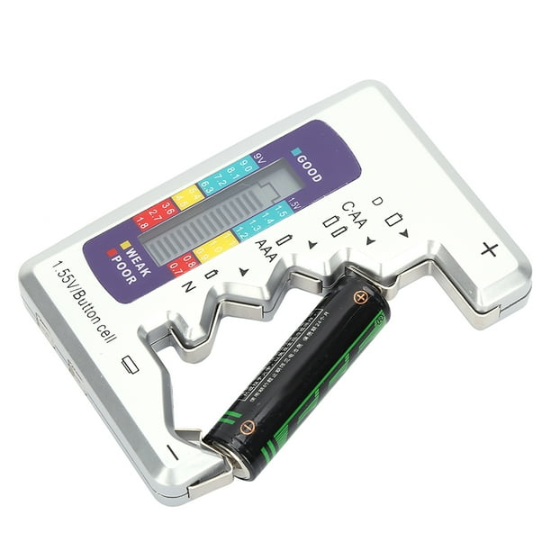 Probador de Batería, Detector de Capacidad de Batería Fija Multinivel para Varias Baterías de Botones, AA, AAA, Batería CUADRADA DE 9V PARA MEDICIÓN DE ENERGÍA DE LA BATERÍA