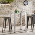 thumbnail image 3 of Gymax 30'' Set of 4 Stackable Backless Metal Bar Stools w/ Footrest for Kitchen Gun, 3 of 10