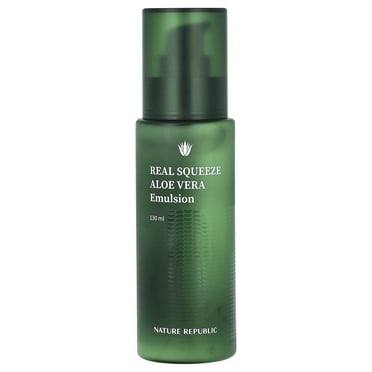 Nature Republic Real Squeeze Aloe Vera, Emulsion, 4.39 fl oz (130 ml)