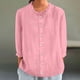 thumbnail image 2 of Camisas de vestir para mujer,Suéter informal de manga 3/4 para mujer, escote de encaje, mezcla de poliéster y elastano, cuello redondo, para uso diario, sopatenor, 2 of 7