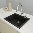 thumbnail image 5 of BOCCHI 1606-505-0126 Granite 24" Single Kitchen Sink + Strainer Metallic Black, 5 of 7