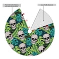 thumbnail image 2 of Sikiie Skull and Palm Leaves 30-48 inches {designName} Print Christmas Tree Skirt Snowman Xmas Tree Skirt with Edge Christmas Decorations for Holiday Party30", 2 of 7