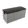 thumbnail image 5 of Canddidliike 75 Gallon Weather Storage Box on Wheel, Deck Bin Garden Bench for Outdoor Patio Seat - Black, 5 of 8
