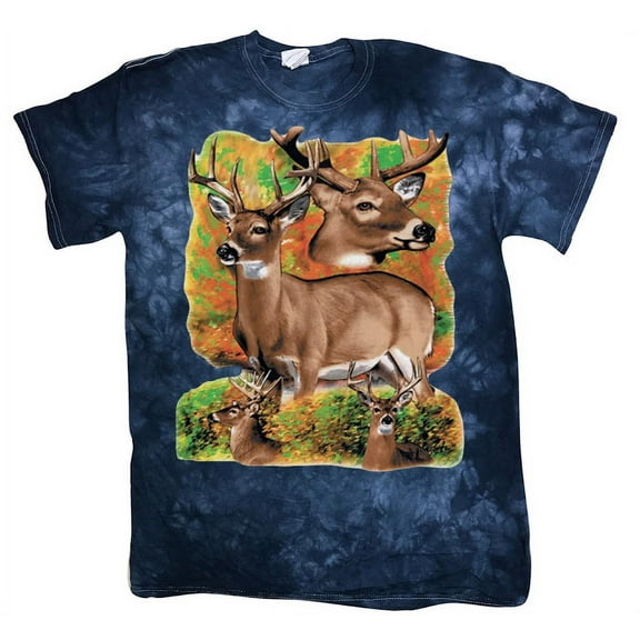 Tie Dye T-shirt Deer Mens Graphic Tees