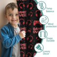 thumbnail image 3 of Blackout Kids Curtains,Red Controllers Games Icons Black Pattern Childrens Insulated Curtains Set Of 2,Bedroom Essentials,Toddler Room Decor 52"x84", 3 of 5