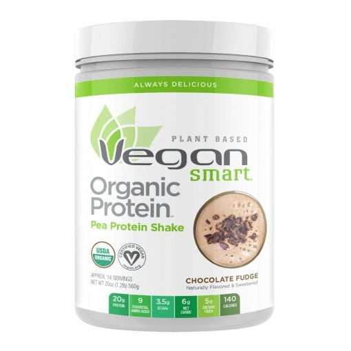 Naturade Vegansmart Organic Pea Protein Powder, Chocolate Fudge, 14