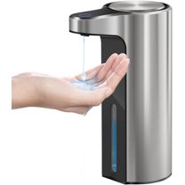 Aroma Touchless Automatic Soap Dispenser for Kitchen and Bathroom, Liquid Hand Soap Dispenser, Water-Resistant and Rechargeable, 9 fl oz (Stainless)