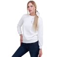 thumbnail image 3 of Deago Womens Casual Long Sleeve Sweatshirt Fleece Crew Neck Cute Pullover Relaxed Fit Tops (White, XL), 3 of 10