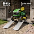 thumbnail image 2 of KKTRE Perforated Aluminum Truck Ramp 63 in. x 8.66 in. 880 lb Silver Pack of 2 for UTV Loading and Farm Tractor Garage Transport, 2 of 11