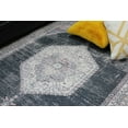 thumbnail image 4 of Black Medallion Vintage Faded Print 5X7 Area Rug/ Carpet by Makymo, 4 of 4