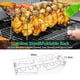 thumbnail image 4 of Parrilla para patas de pollo, 14 ranuras, soporte para asador de acero inoxidable con bandeja de goteo, pinzas de cocina y cepillo de silicona, parrilla para muslos de pollo para barbacoa o horno, 4 of 8