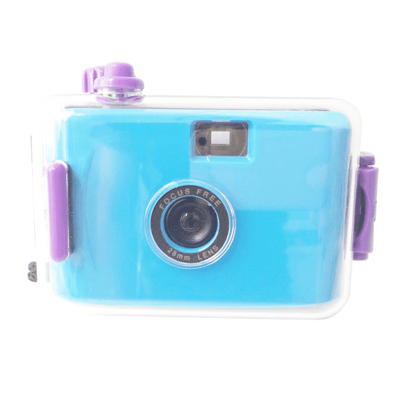 GJX Retro Underwater Camera, Waterproof Film Style Point & Shoot, Portable Snorkeling & Beach Gear, Vintage Aesthetic Gift for Students, Purple