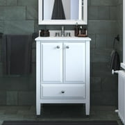Dorel Living Metcalfe 24 Inch Bathroom Vanity with Sink, White