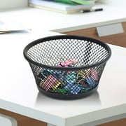 Vrorvz Long Lasting Large Capacity Metal Pen Holder Desk Organizer Transparent Design Anti Slip Bottom for Office Student Dormitory Work Desk Enhance Efficiency and Orderliness