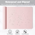 thumbnail image 6 of CoreLiving Pink Leather Desk Pad Protector, 23.6" x 11.8" Waterproof Office Desk Mat, Non-Slip Computer Mouse Pad for Keyboard and Laptop, Large Desktop Blotter Cover for Home Office, 6 of 8