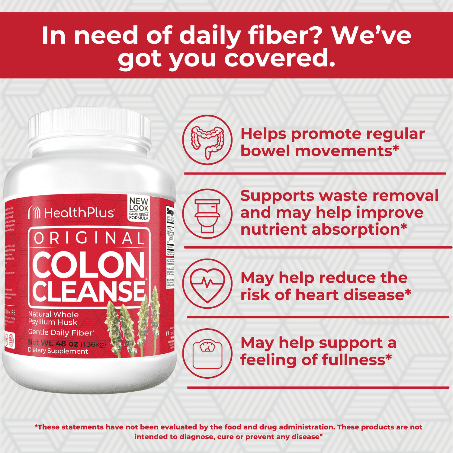 Health Plus Original Colon Cleanse 48 oz Powder HSA/FSA Eligible