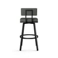 thumbnail image 4 of Amisco Staten 26 In. Swivel Counter Stool - Dark Grey Faux Leather / Black Metal, 4 of 9