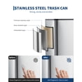 thumbnail image 4 of 3.4/4/4.8 Gallon Trash Can,Rectangular Stainless Steel Waste Bin with Quiet Foot Pedal, Soft-Close Lid & Removable Bucket, Trash Bin Garbage Can for Office, Small Kitchen, Home, 4 of 8