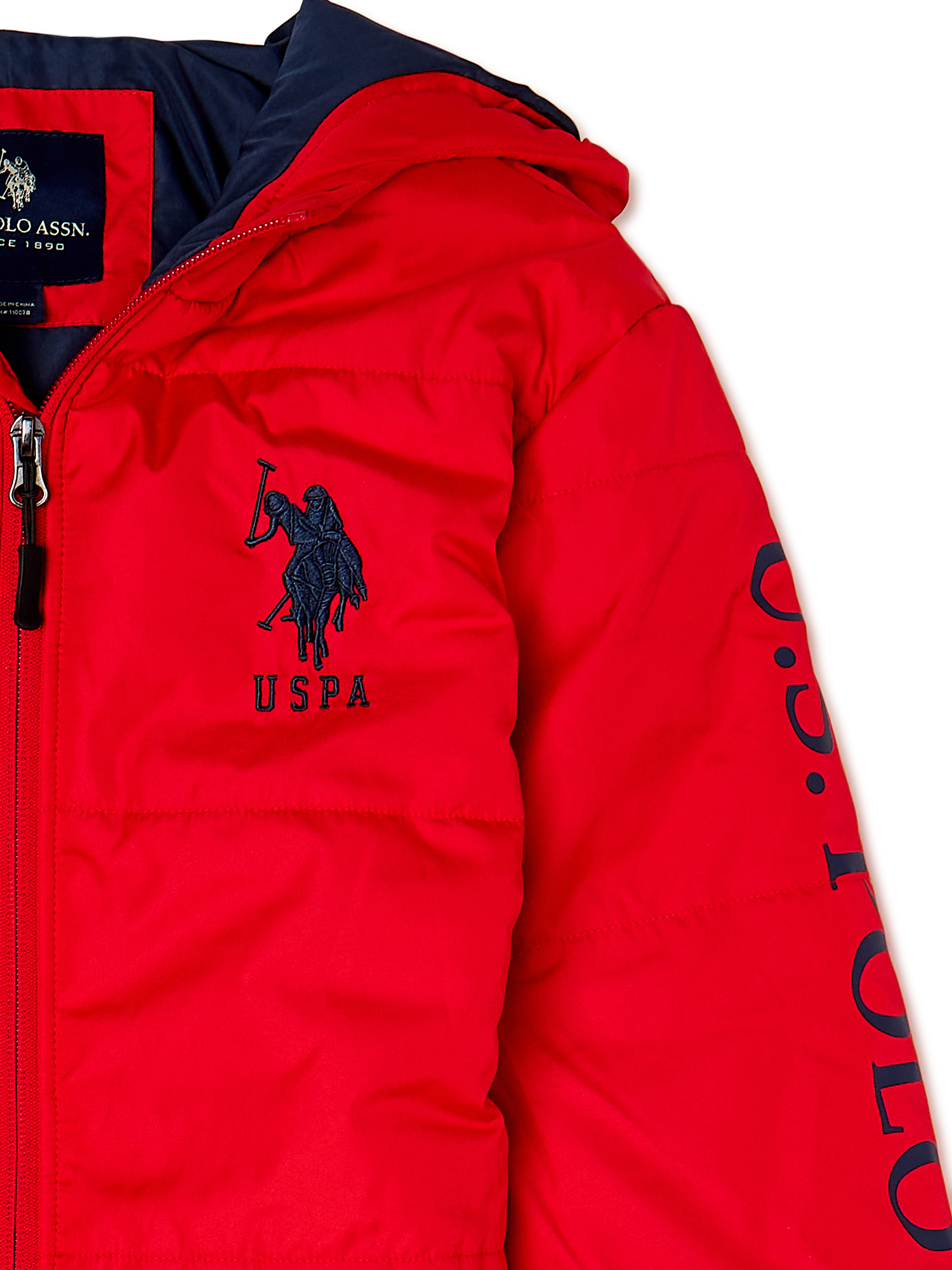U.S. Polo Assn. Boys’ Logo Puffer Jacket, Sizes 8-20 - image 2 of 5