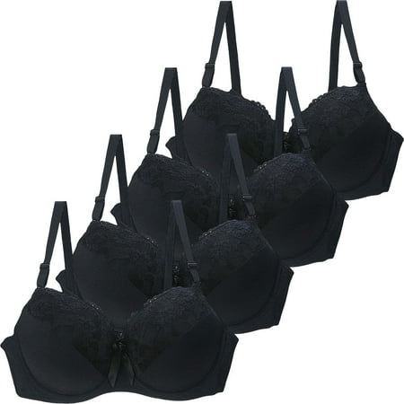 Pavied Backless Bra Balconette Bra Feelingirl Bra Womens Bras Strapless Bras for Women Strapless Push Up Bras for Women Cotton Bras for Women Bandeau Bras for Women Hot Pink 95E