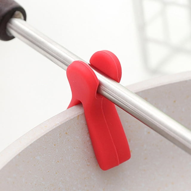 Fixing Clip Kitchen Counter Accessory for Secure Spoon Holder and Heat- Silicone Pot Clip Non- Spatula Rest with Bunny Design in Busy Kitchen
