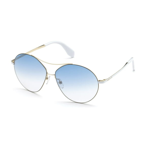 Adidas OR0001 Half Rim Round Gold / Gradient Blue Sunglasses
